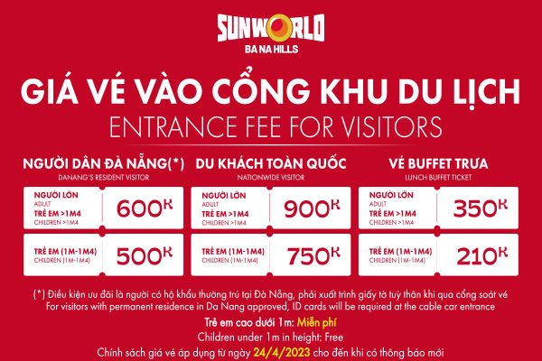 giá vé cáp treo bà nà tháng 7 2023