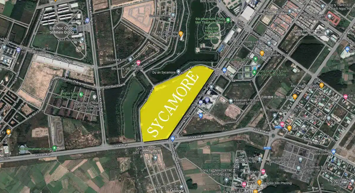 Mặt bằng dự án Sycamore Bình Dương
