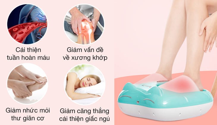 Máy massage chân HASUTA HMF-250 Green giúp cải thiện tuần hoàn máu, giảm đau, cứng khớp, mỏi cơ hiệu quả. Top 20 quà tặng mừng thọ cho người già lớn tuổi ý nghĩa nhất