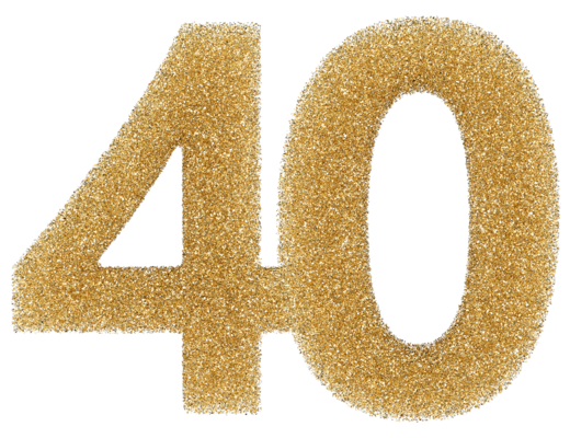 Number 40 PNGs for Free Download