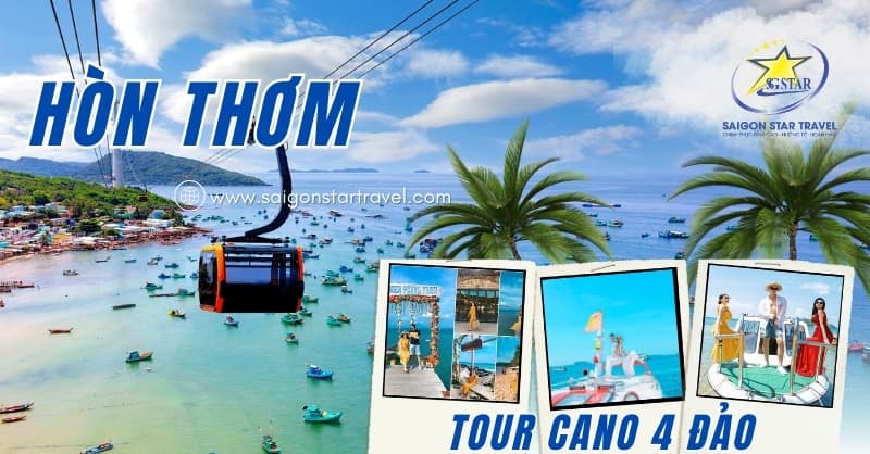 Tour cano 4 đảo Phú Quốc & cáp treo Hòn Thơm 1 ngày | Du lịch Sài Gòn Star tour-cano-4-dao-phu-quoc-hon-thom (2)