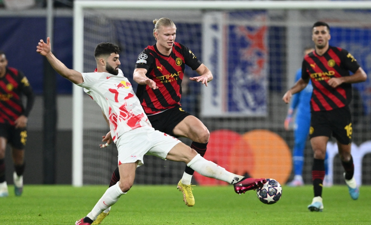 Trực tiếp RB Leipzig 1-1 Man City: Một cơ hội tuyệt vời bị bỏ lỡ.