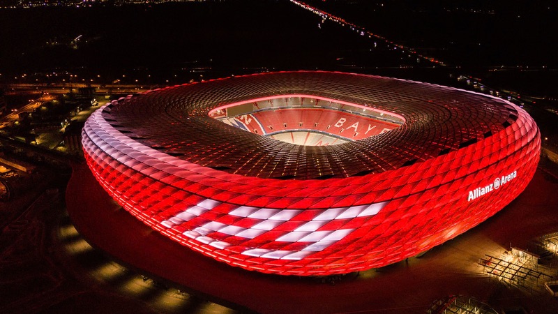 Allianz Arena như một công trình đầy sặc sỡ trên thế giới Allianz Arena sân vận động đẹp nhất thế giới